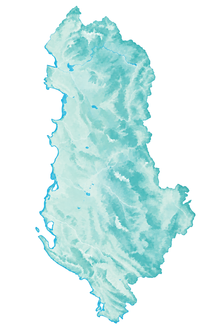 Map of Albania showing featured stays